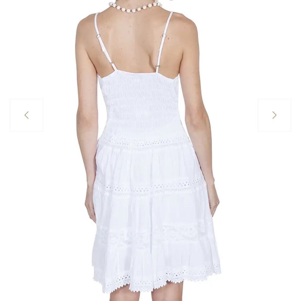Scully Women's Cantina Spaghetti Strap Short Dress White Lace Boho Western SMALL - Picture 12 of 12